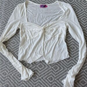 Edikted white long sleeve top